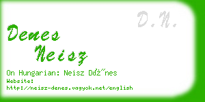 denes neisz business card